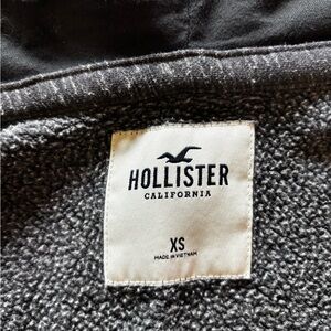 Hollister Gray zip up sweatshirt with White Label